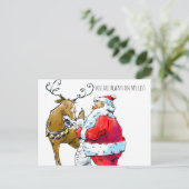 Grappige Kerstkaart Feestdagenkaart (Staand voorkant)