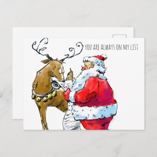 Grappige Kerstkaart Feestdagenkaart (Voorkant / Achterkant)