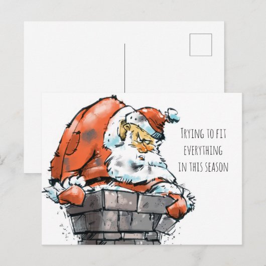 Grappige Kerstkaart Feestdagenkaart (Voorkant / Achterkant)