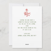 Grappige kerstkaart hand getrokken boom (Achterkant)