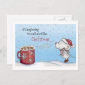 Grappige Kerstkaart - het begint a te ruiken Feestdagenkaart (Voorkant / Achterkant)