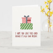 Grappige kerstkaart hoop dat je de kaart leuk vind (Gele Bloem)