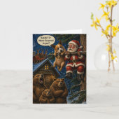 Grappige kerstkaart kaart (Gele Bloem)