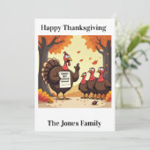 Grappige Kerstkaart - "Kerstmaaltijd Verdediging" (Staand voorkant)