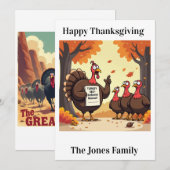 Grappige Kerstkaart - "Kerstmaaltijd Verdediging" (Voorkant / Achterkant)