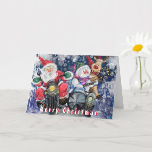 Grappige kerstkaart met gelukkige vrienden kaart