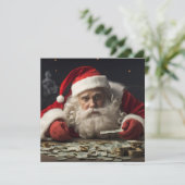 Grappige Kerstkaart met Inflatie Rimpelgedicht (Staand voorkant)