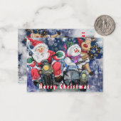 Grappige Kerstkaart met prettig kerstfeest vriende Notitiekaartje (Voorkant / Achterkant in situ)