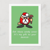 Grappige kerstkaart - ondeugende Kerstman Feestdagenkaart (Voorkant)