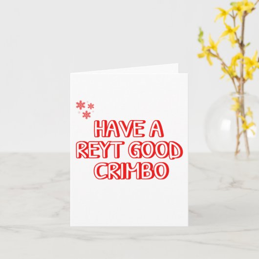 Grappige kerstkaart uit Yorkshire Kaart (Gele Bloem)