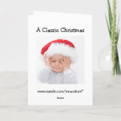 Grappige kerstkaart van de baby feestdagen kaart (Achterkant)