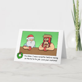 Grappige Kerstkaart: Van de beroeps kerstman Feestdagen Kaart