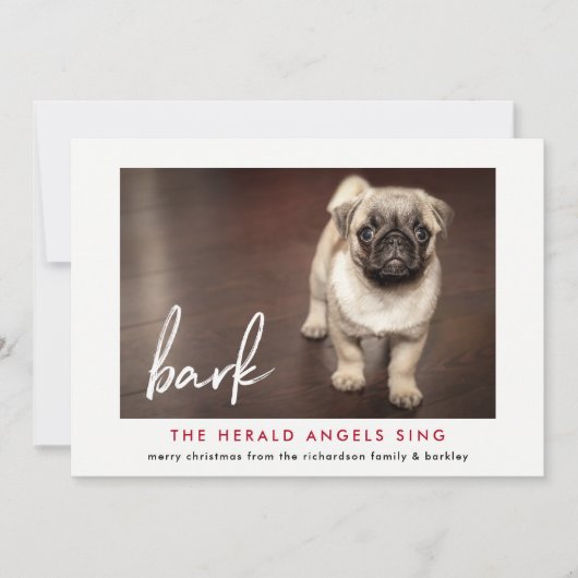 Grappige kerstkaart van de hond | Red (Voorkant)