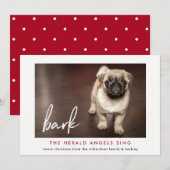 Grappige kerstkaart van de hond | Red (Voorkant / Achterkant)