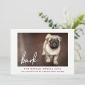 Grappige kerstkaart van de hond | Red (Staand voorkant)