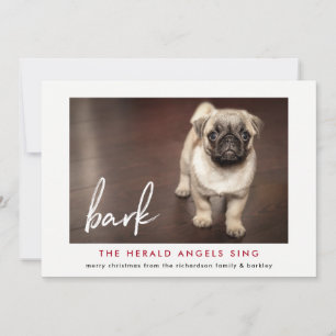 Grappige kerstkaart van de hond   Red