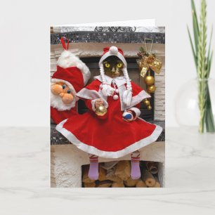 Grappige kerstkaart van de Kerstman Feestdagen Kaart