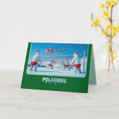 Grappige kerstkaart van ijsbeer kaart (Gele Bloem)
