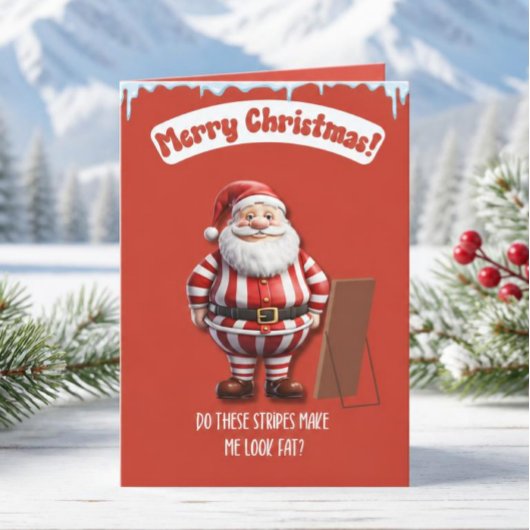 Grappige Kerstkaart van Kerstman Feestdagen Kaart