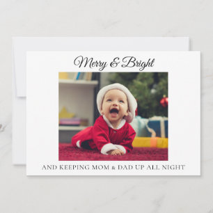 Grappige Kerstkaart voor Nieuwe Ouders Geboorteaan