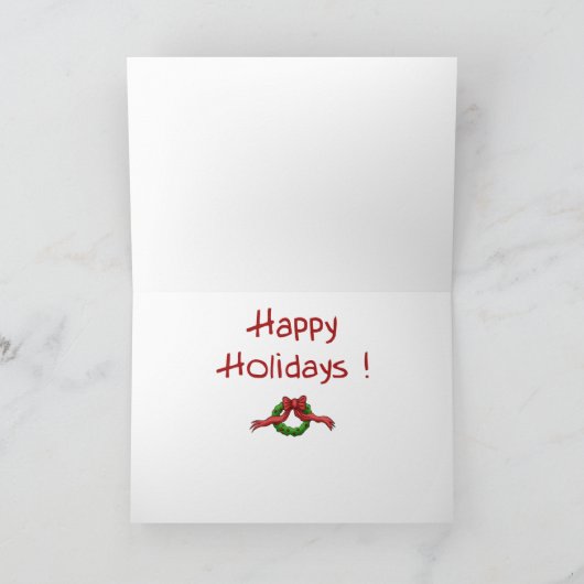 Grappige Kerstkaarten: De Doelstelling van de Feestdagen Kaart (Binnen)