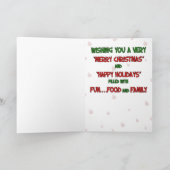 Grappige Kerstkaarten: De Onderbreking van de Feestdagen Kaart (Binnen)