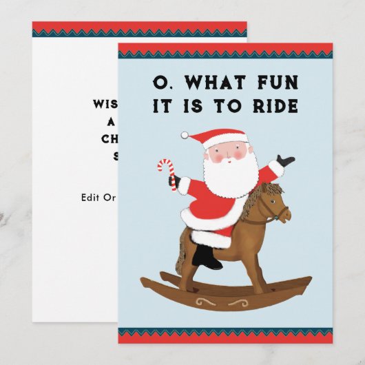 Grappige kerstkaarten feestdagenkaart (Voorkant / Achterkant)