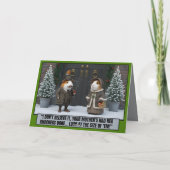 Grappige kerstkaarten in Victoriaanse stijl Kaart (Achterkant)