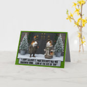 Grappige kerstkaarten in Victoriaanse stijl Kaart (Gele Bloem)