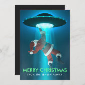 Grappige kerstkaarten | Kerstkaarten | UFO Kerstma Feestdagenkaart (Voorkant / Achterkant)