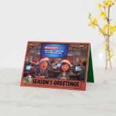 Grappige kerstkaarten met een Greta-thema. Kaart (Gele Bloem)