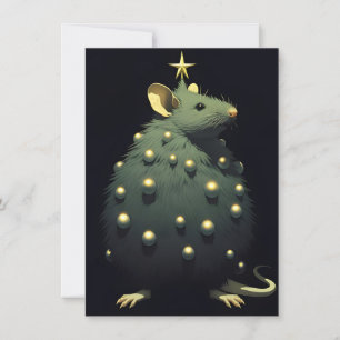 Grappige kerstkaarten met ratten feestdagenkaart