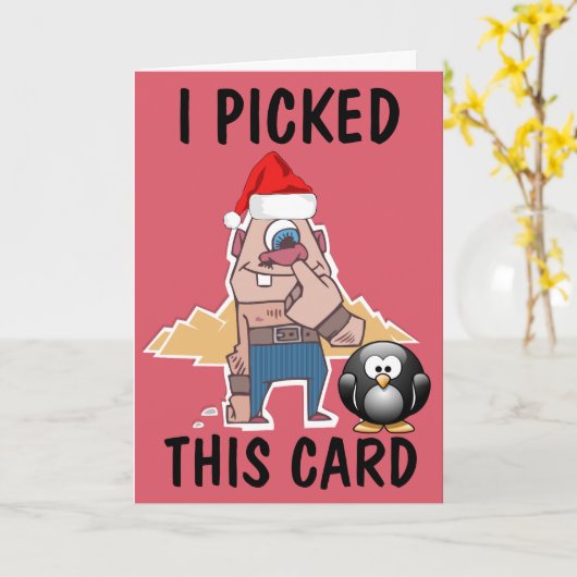 GRAPPIGE KERSTKAARTEN NEUS PULKEN KAART (Gele Bloem)