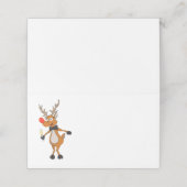 Grappige kerstkaarten plaatskaartje (Buitenkant ongevouwen)