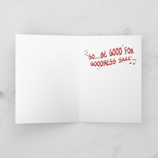 Grappige Kerstkaarten: Weet het wanneer u wakker Feestdagen Kaart (Binnen)