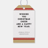 Grappige kerstkaas cadeaulabel (Achterkant)