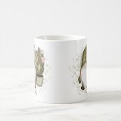 Grappige Kerstkabouter Boom Monogram Naam  Koffiemok (Center)