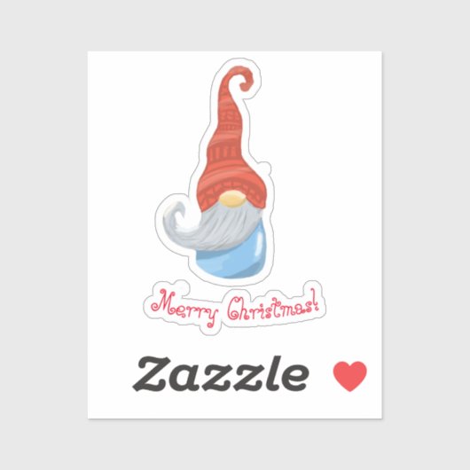Grappige Kerstkabouter Sticker – Aardige Kerst Kab (Vel)