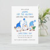Grappige Kerstkabouter voor de feestdagen diner Kaart (Staand voorkant)