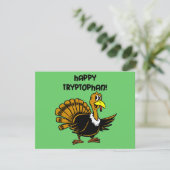 Grappige kerstkalkoen feestdagenkaart (Staand voorkant)