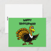 Grappige kerstkalkoen feestdagenkaart (Voorkant / Achterkant)