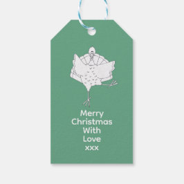 Grappige Kerstkalkoenen Cadeaulabel