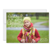 Grappige kerstkalligrafie wervelt je foto