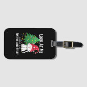 Grappige Kerstkat Bagagelabel (Voorkant (horizontaal))