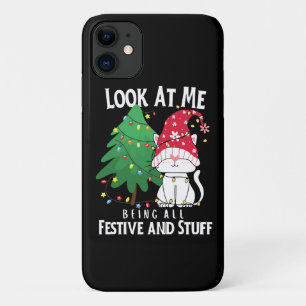Grappige Kerstkat Case-Mate iPhone Case