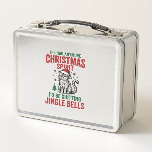 Grappige Kerstkat Geest Vintage Gravure Ontwerp (Voorkant)