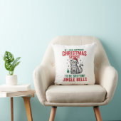 Grappige Kerstkat Geest Vintage Gravure Ontwerp Kussen (Stoel)