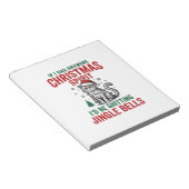 Grappige Kerstkat Geest Vintage Gravure Ontwerp Notitieblok (Schuin)