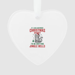 Grappige Kerstkat Geest Vintage Gravure Ontwerp Ornament