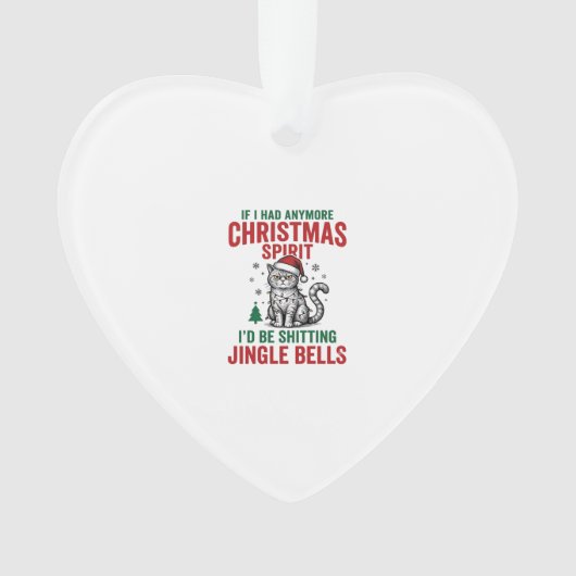 Grappige Kerstkat Geest Vintage Gravure Ontwerp Ornament (voorkant)